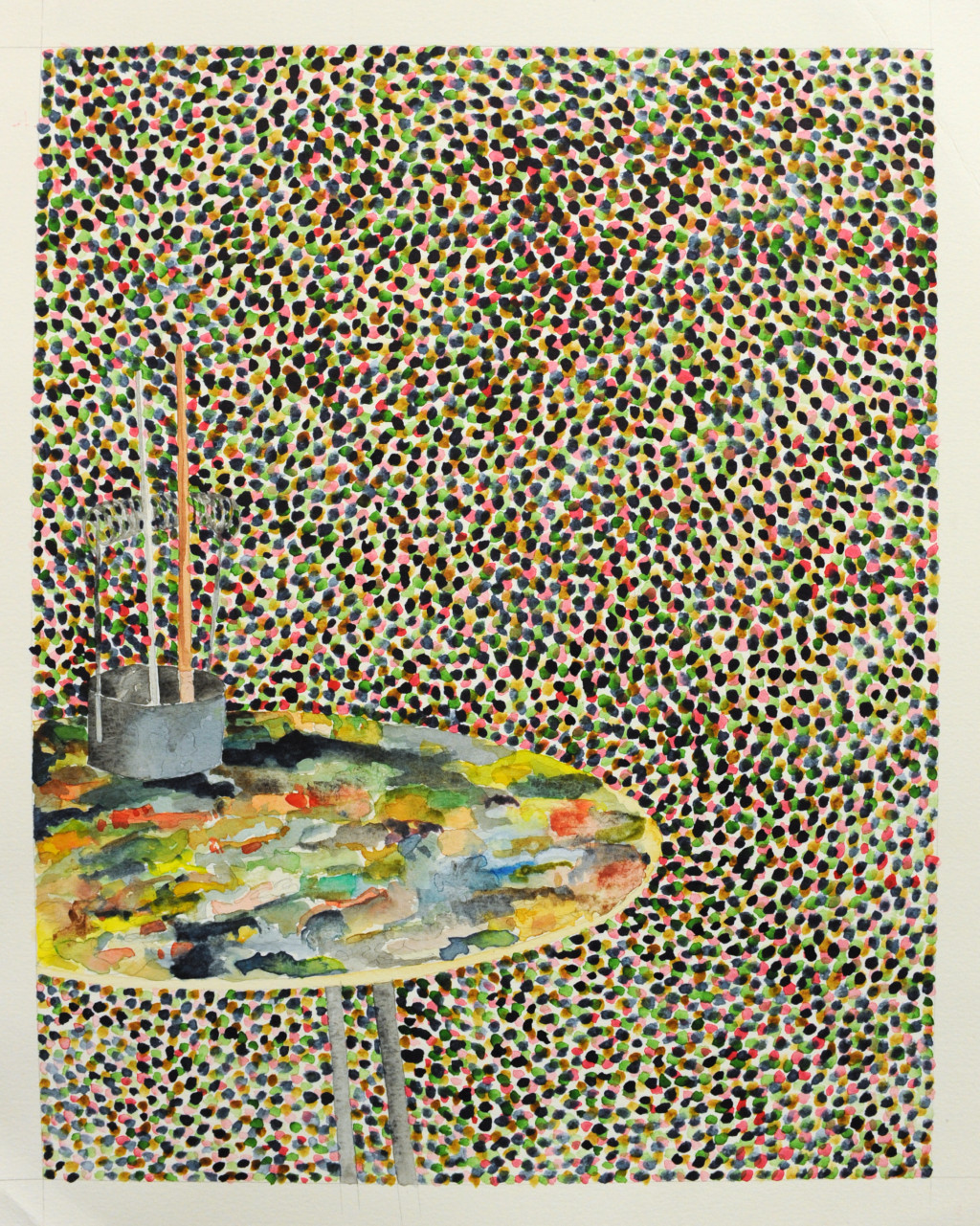 My Palette Balanced On A Three Legged Stool