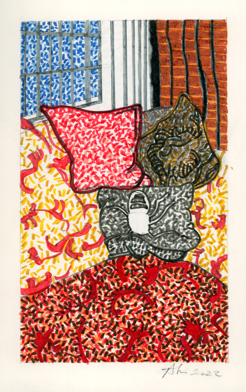 Sofa & Cushions In My Small Sitting Room