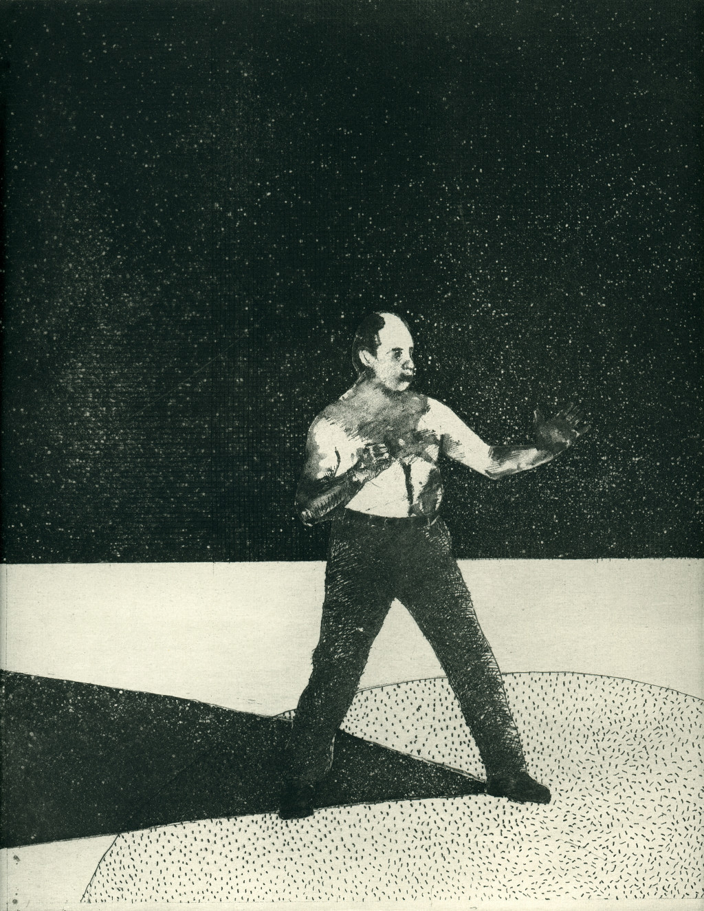 The Landgrave stops Wolfram and Tannhauser from fighting